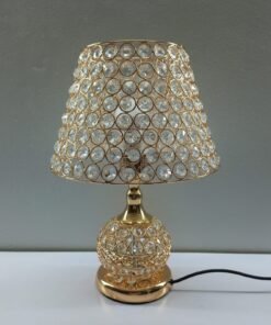 golden crystal bead table lamp