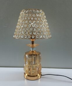 crystal radiance gold finished table lamp