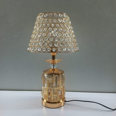 crystal radiance gold finished table lamp