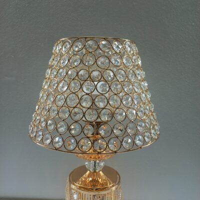 crystal radiance gold finished table lamp
