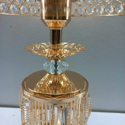 crystal radiance gold finished table lamp