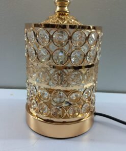 elegant gold crystal lattice table lamp