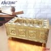 tissue box holder luxury gold plated crystal studded