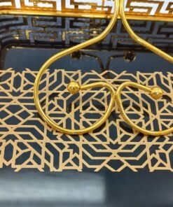 royal gold geometric napkin holder