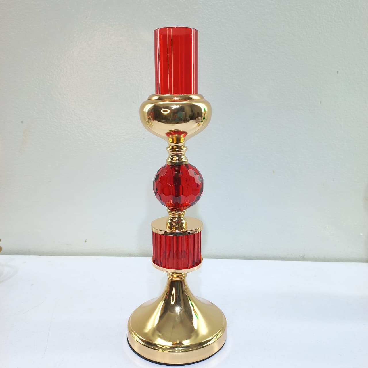 golden and green and red glass candle holder golden and green and red glass candle holder