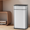 automatic sensor trash can stainless steel wastebin kitchen and home large capacity trash can smart dump house bathroom supplies