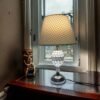 ornate crystal infused table lamp elegant silver glow