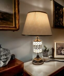 Mega Shop elegant geometric crystal table lamp – luxury bedside decor