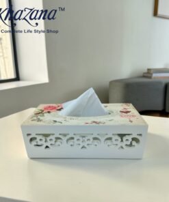 victorian floral wood cut tissue box