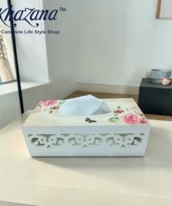 victorian floral wood cut tissue box