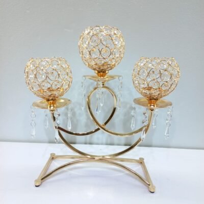 3 arms crystal candle holder gold candlestick table centerpieces for dining room wedding table