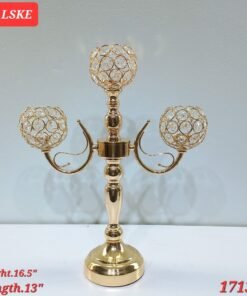 elegant gold finish candle holder