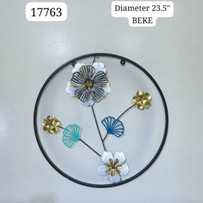 Metallic Floral and Ginkgo Wall Sculpture metallic floral and ginkgo wall sculpture