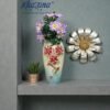 Exquisite 3D Floral Pearlescent Ceramic Vase exquisite 3d floral pearlescent ceramic vase