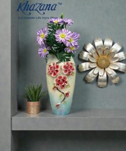 Mega Shop exquisite 3d floral pearlescent ceramic vase
