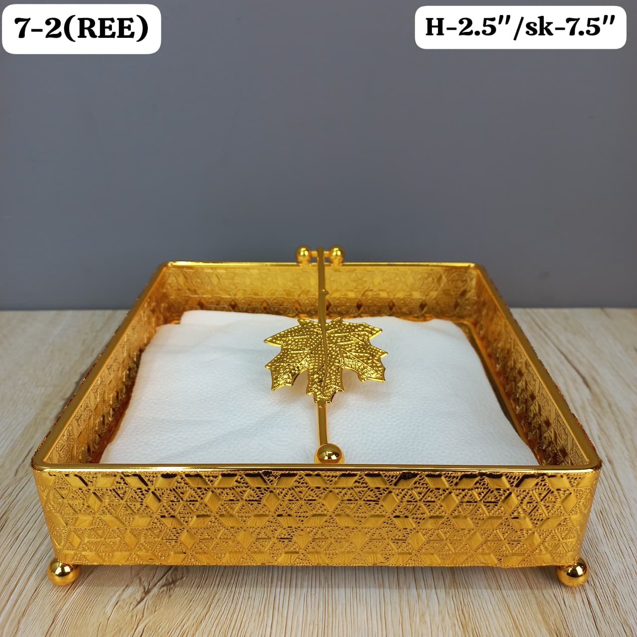 elegant gold plated square napkin holder with maple leaf weight elegant gold plated square napkin holder with maple leaf weight
