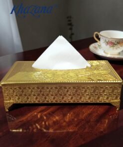 luxury gold plated tissue box holder