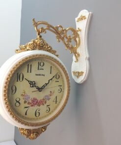 double sided station wall clock advertisement