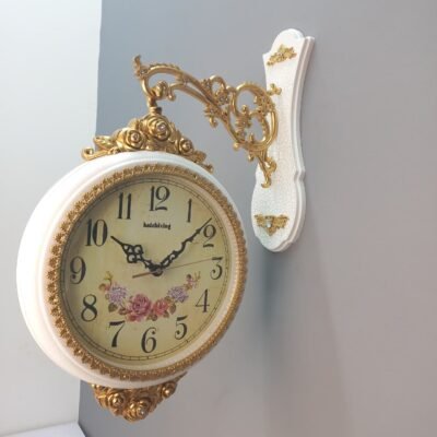 double sided station wall clock advertisement