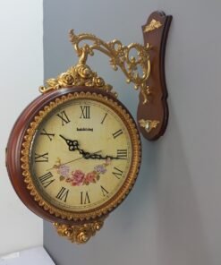 double sided station wall clock advertisement
