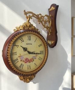 double sided station wall clock advertisement