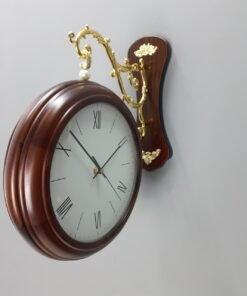 premium vintage style double sided station clock with ornate gold bracket premium vintage style double sided station clock with ornate gold bracket