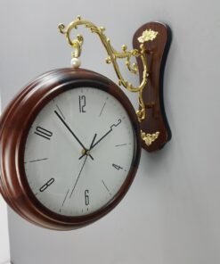premium vintage style double sided station clock with ornate gold bracket premium vintage style double sided station clock with ornate gold bracket