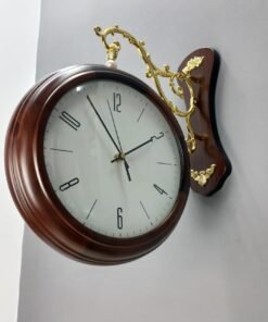 premium vintage style double sided station clock with ornate gold bracket premium vintage style double sided station clock with ornate gold bracket