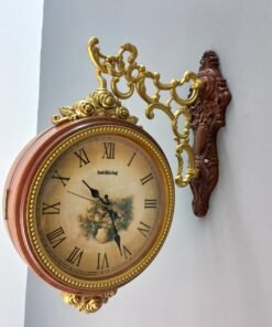 imported double sided wall clock roman and numeric dial