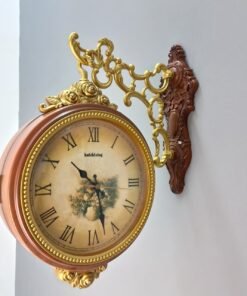 imported double sided wall clock roman and numeric dial