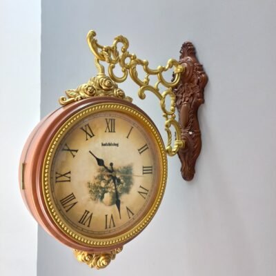imported double sided wall clock roman and numeric dial