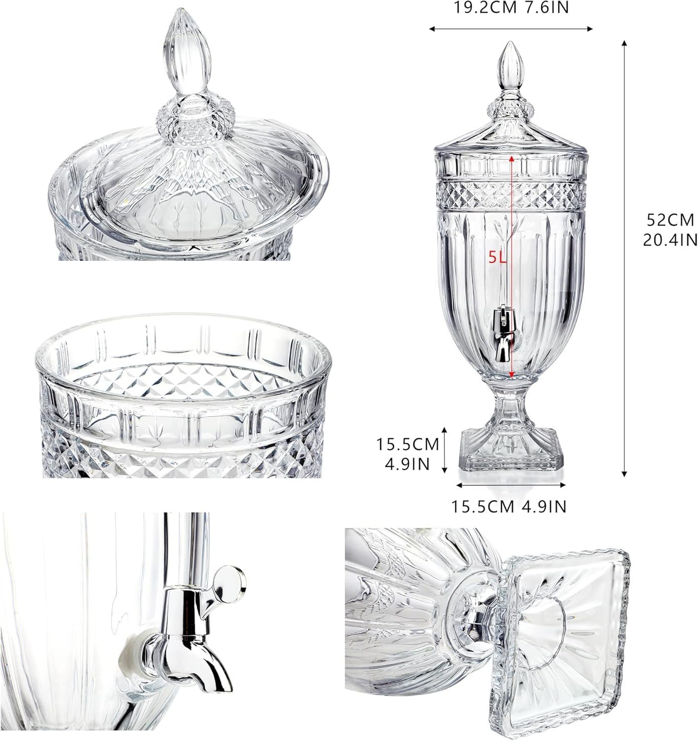 royal crystal cut glass beverage dispenser with tap royal crystal cut glass beverage dispenser with tap
