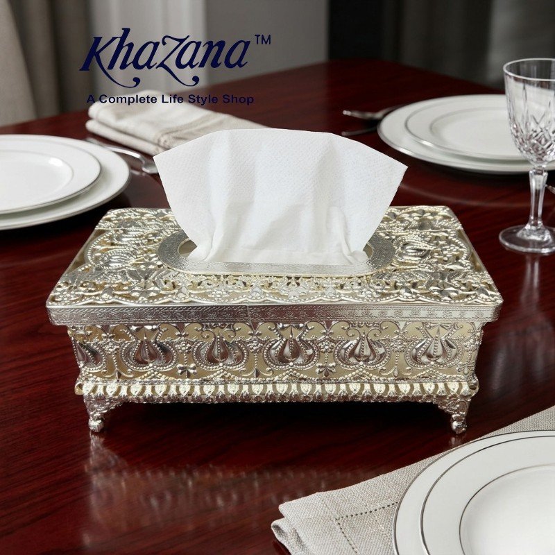 luxurious royal filigree metal tissue box silver luxurious royal filigree metal tissue box silver