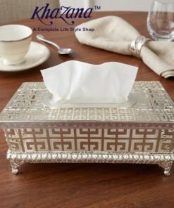 premium victorian geometric metallic tissue box