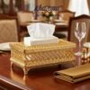 royal filigree gold plated tissue box holder