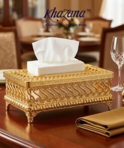 royal filigree gold plated tissue box holder