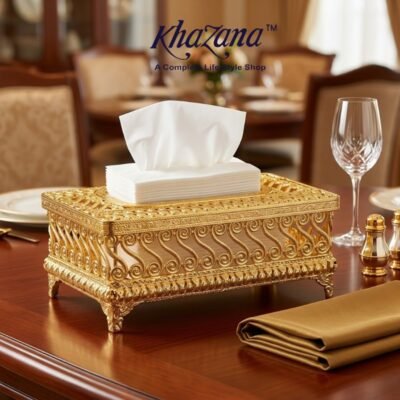 royal filigree gold plated tissue box holder