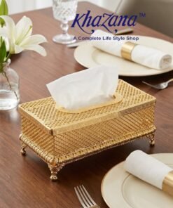 royal golden lattice metal tissue box luxury home decor