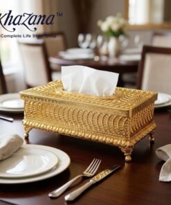royal victorian golden metal tissue box