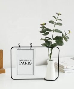 dropshipping study room office plants holder metal frame decoration vase stand for table