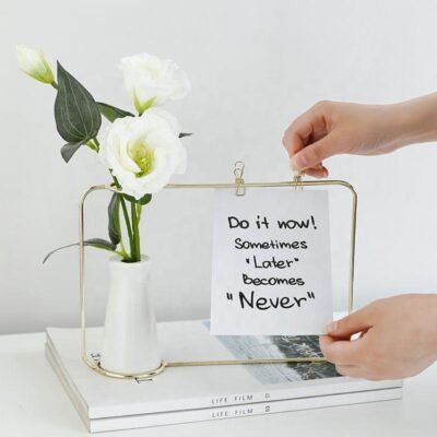 dropshipping study room office plants holder metal frame decoration vase stand for table