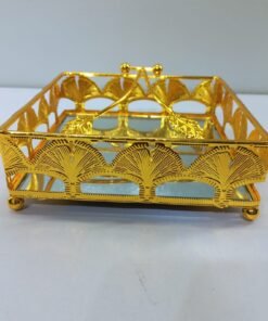 golden ginkgo leaf napkin holder