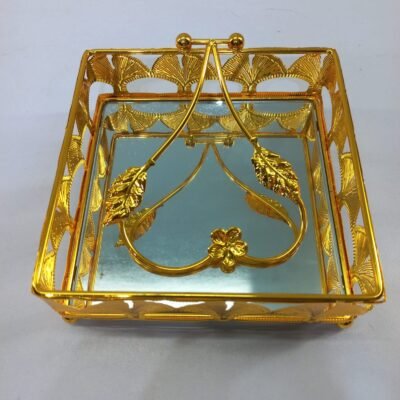 golden ginkgo leaf napkin holder