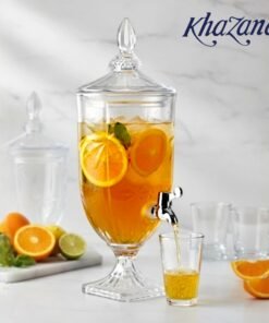 elegant floral glass beverage dispenser 3l