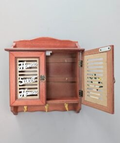 rustic wooden home sweet home key cabinet