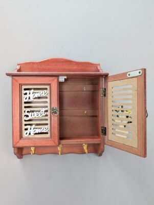 rustic wooden home sweet home key cabinet