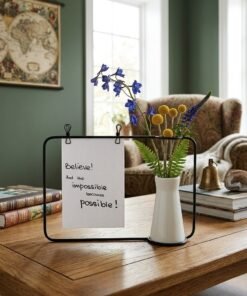 dropshipping study room office plants holder metal frame decoration vase stand for table