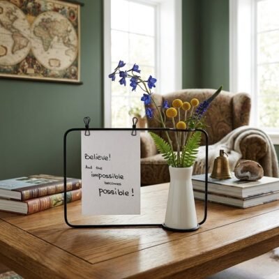 dropshipping study room office plants holder metal frame decoration vase stand for table