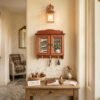 rustic wooden home sweet home key cabinet