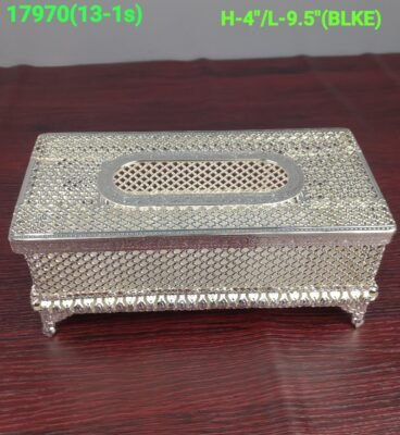 Luxury Silver Mesh Rectangular Tissue Box Holder luxury silver mesh rectangular tissue box holder